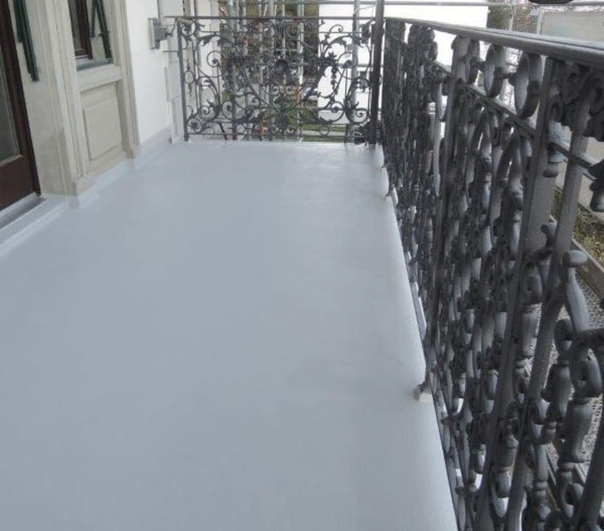 Sanierter und beschichteter Balkon